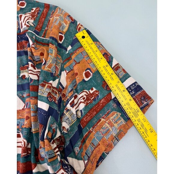 VTG Avi Kahala Hawaiian Shirt Mens XL Surfer Woodie Theme Button Up 100% Rayon - Picture 7 of 7